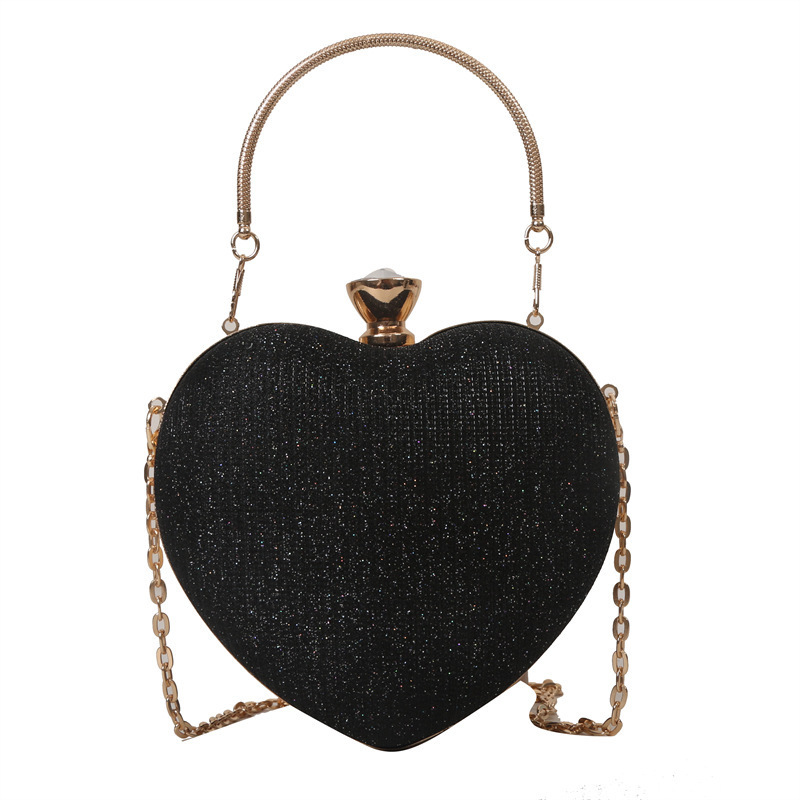 Designer's New Dinner Bag, High-end Cute Heart-shaped Small Bag, Women's Multifunctional Chain Handbag, Slanted Shoulder, Fashionable Trend,
