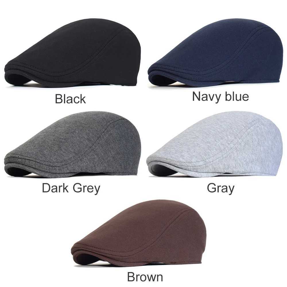 Cotton Newsboy Caps Men Wen Hat Soft Casual Beret Solid Unisex Retro Hat Driver Flat Cap The waiter Cap X250704