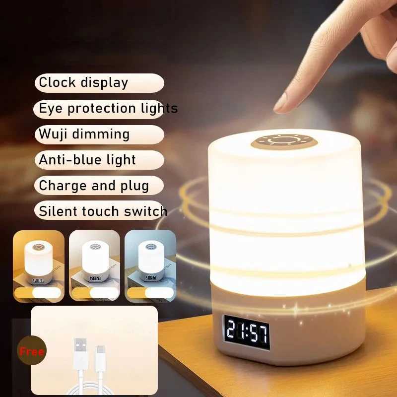 LED Desk Lamp USB Charging Port Rechargeable Table Lamp Bedside Reading Book Night Light LED Eye Protection Light Study Book Lamp XJ250703