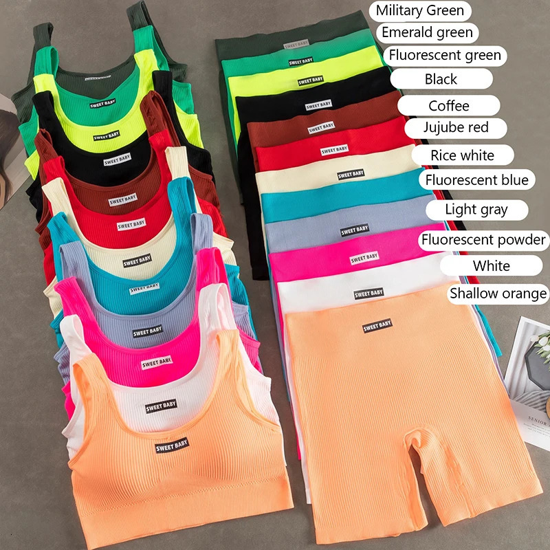 Women Seamless Yoga Set Fitness Workout Suits Sport Bra High Waist Leggings Sexy Deep-V Gym Clothing Sportswear 250704