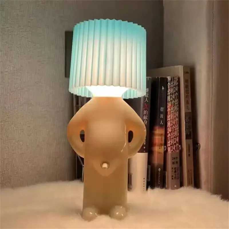 Claeted Naughty Boy Creative Table Lamp Unique LED Pleats Reading Lighting Bedroom Bedside Night Light Childrens GiftXJ250703