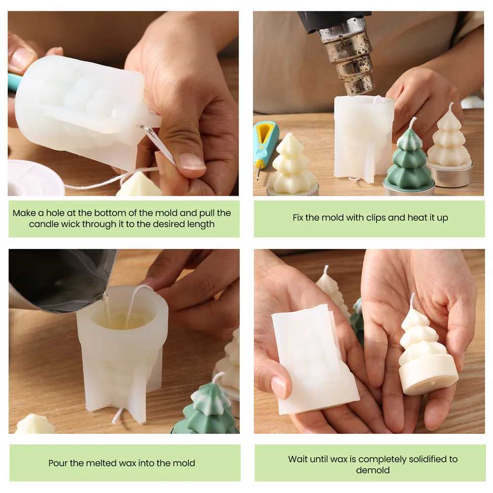 Mini Christmas Tree Silicone Mold DIY Scented Candle Soap Mould Handmade Christmas Candle Making Mould Supplies W250704
