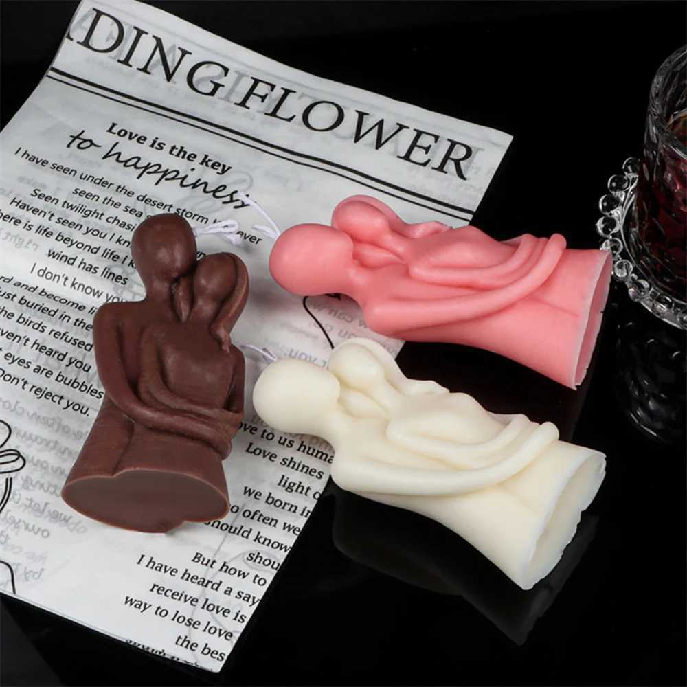 Abstract Couple Hugging Soy Wax Candles Aromatherapy Scented Candles Cube Candles Home Decor Wedding Party Guest Gift Souvenirs W250704