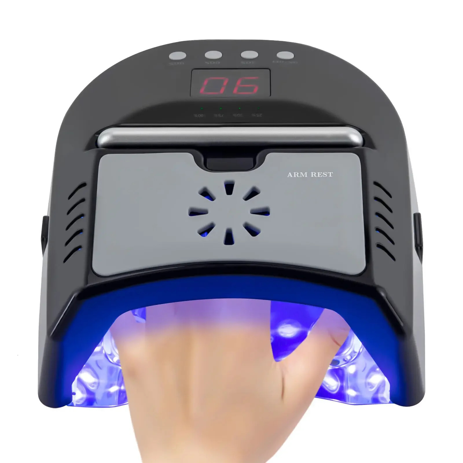 Upgraded 72W Cordless UV LED Nail Lamp with Rechargeable Battery Fan - Professional Gel Nail Dryer for Salon Home 250627