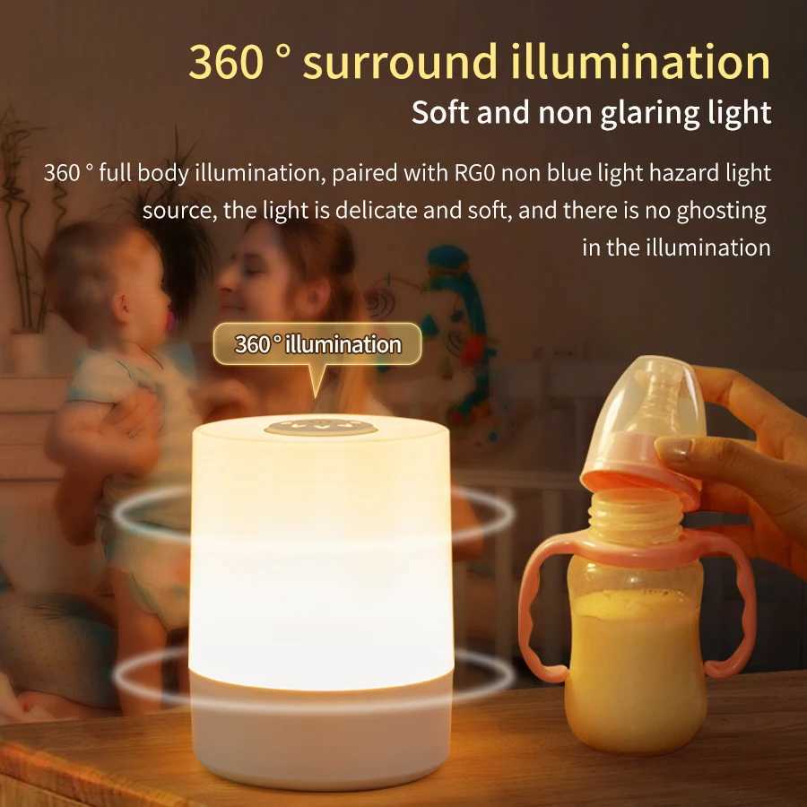 LED Rechargeable Night Lamp Three Colors Touch Switch Lights with Remote Control Portable Bedroom Table Bedside Night Lamp XJ250703