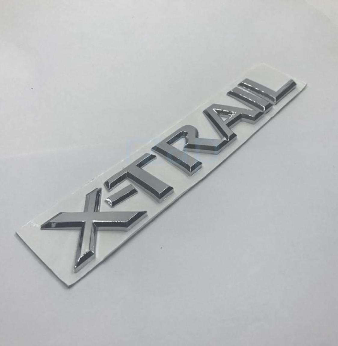 3D Car Rear Emblem Badge Chrome X Trail Letters Silver Sticker For Nissan XTrail Auto Styling6569591