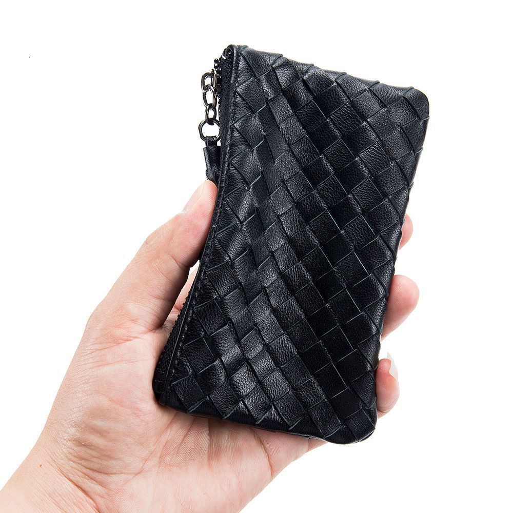 Free Shipping Designer Bag High-quality Woven Short Coin Purse For Women Compact Ultra-thin Wallet For Men Korean Style Money Bag Storage Pouch