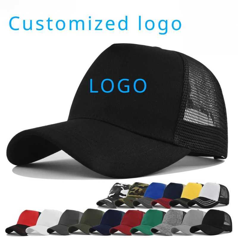 Custi Hard Top 5 Panels Mesh Baseball Cap For Men Wen Advertising Cap Breathable Sun Hat Solid Color Visor Gorra X250704