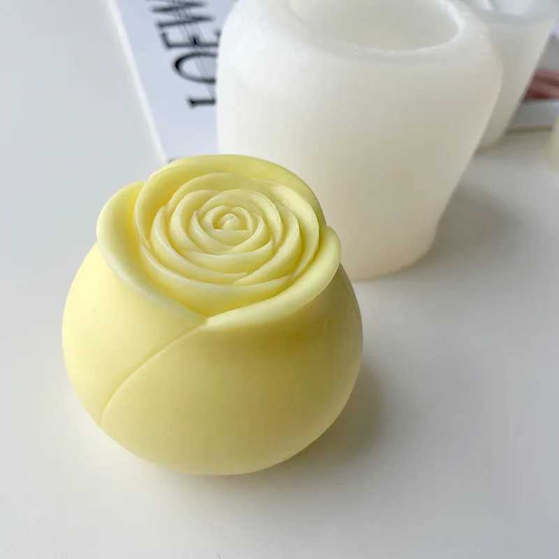 3D Candle Silicone Mold DIY Rose Flower Aromatherapy Candle Mold DIY Tools Silicone Molds for Candles W250704
