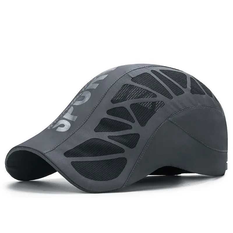 Summer New Sport Alphabet Forward Hat Mens Breathable Mesh Shade Quick Dry Hat Outdoor Sunscreen Cap X250704
