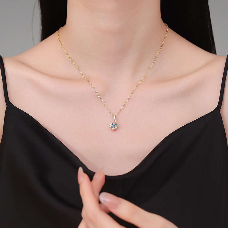 S925 Pure S925ier MuS925ic Note Pendant Elegant VerS925atile 1 caratS925 D Color MoiS925S925anite Necklace 3f3