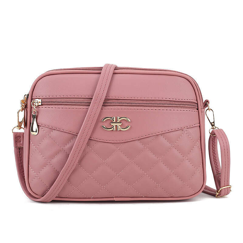 2025 New Large Capacity Middle-aged Women's Fashion PU Quilted Crossbody Shoulder Versatile Camera Small Square Bag