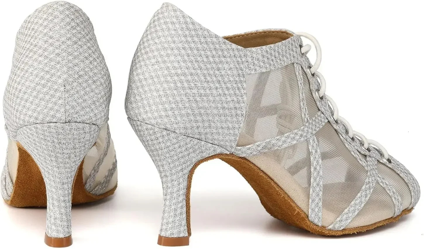 Black Latin Dance Shoes for Women Breathable Mesh Suede Sole Wedding Party Professional Ballroom Jazz Tango Training Dancing 250628