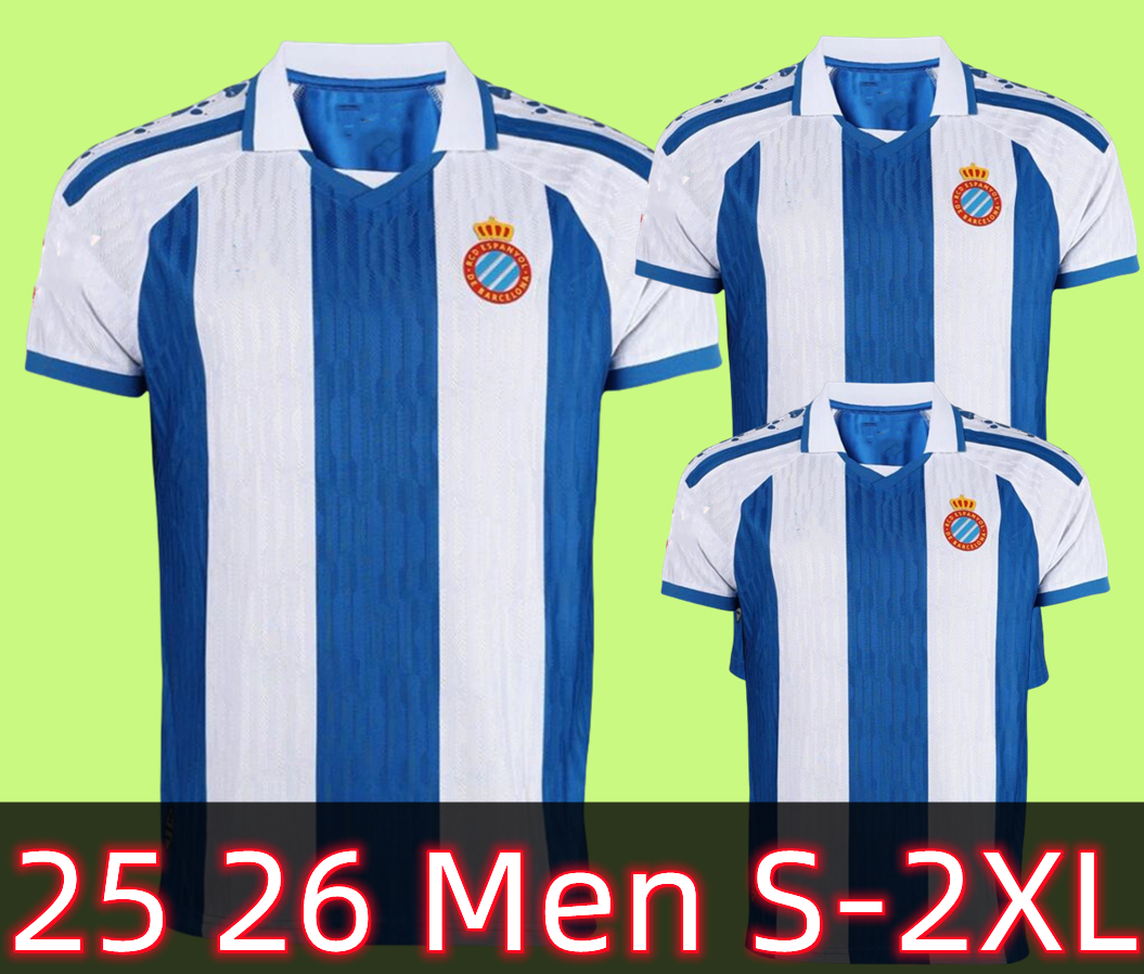 25 26 RCD Espanyol Soccer Jerseys 24 25 Home Away Football Shirt MEN kids Camiseta Futbol Shirts uniforms