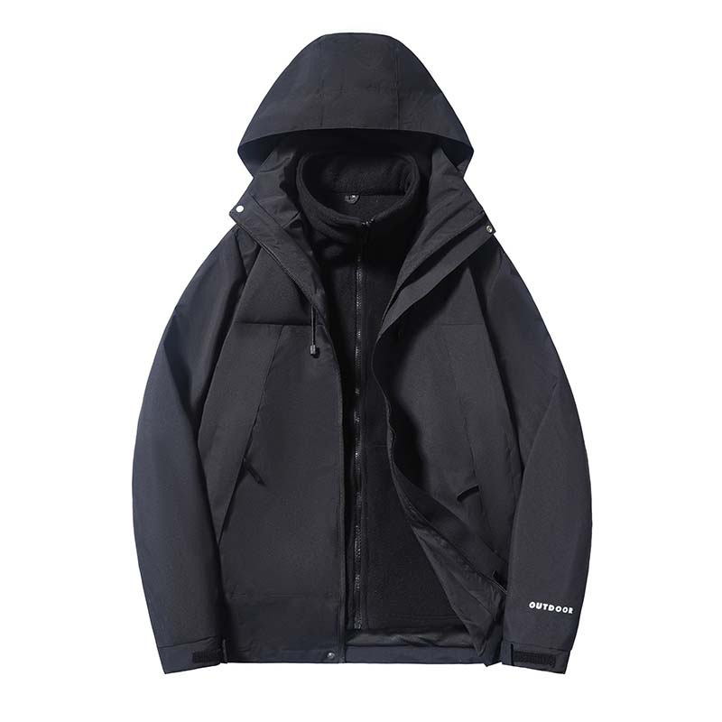 Stormtrooper jacket for men and women, autumn and winter youth, hiking with thick fleece, three in one hood, dynamic jacket, trendy