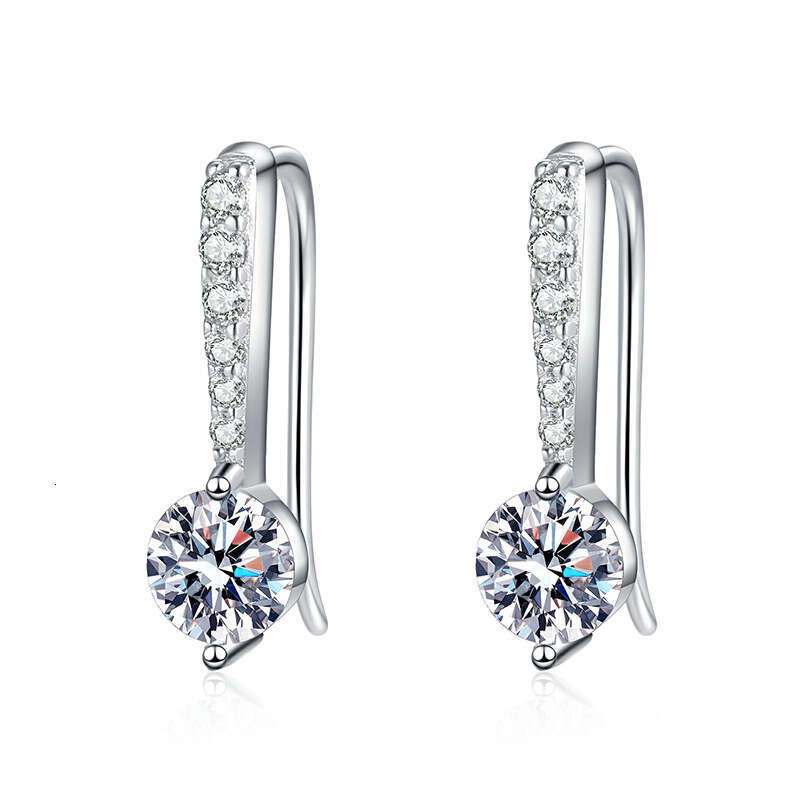 S925 Pure S925ier Angel'S925 TearS925 Elegant S925imple Ear HookS925 One caratS925 D Color MoiS925S925anite EarringS925 for Women 8c5