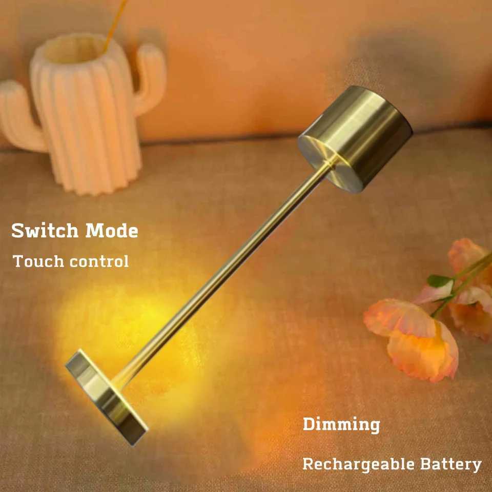 Wireless Reading Lamp Rechargeable Table Lamp Touch Sensor LED Desktop Night Light for Hotel Bar Bedroom Coffee Shop Study Room XJ250703