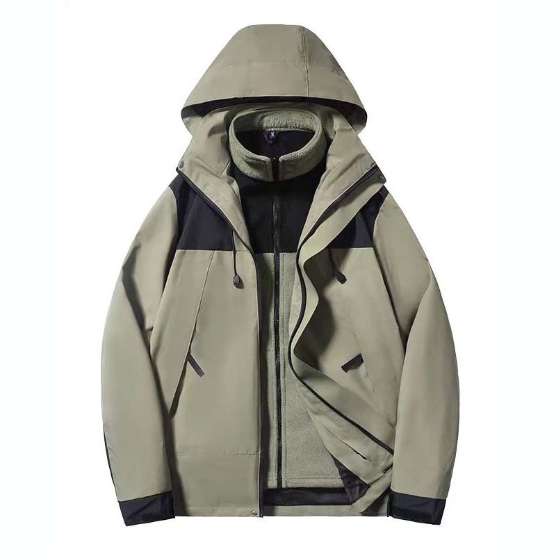 Stormtrooper jacket for men and women, autumn and winter youth, hiking with thick fleece, three in one hood, dynamic jacket, trendy