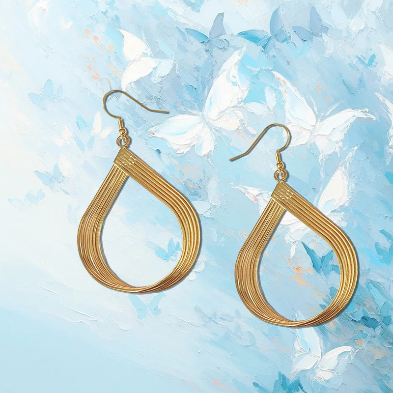 Fashion New Creative Round Trendy Street Style Geometric Shape Earrings For Women