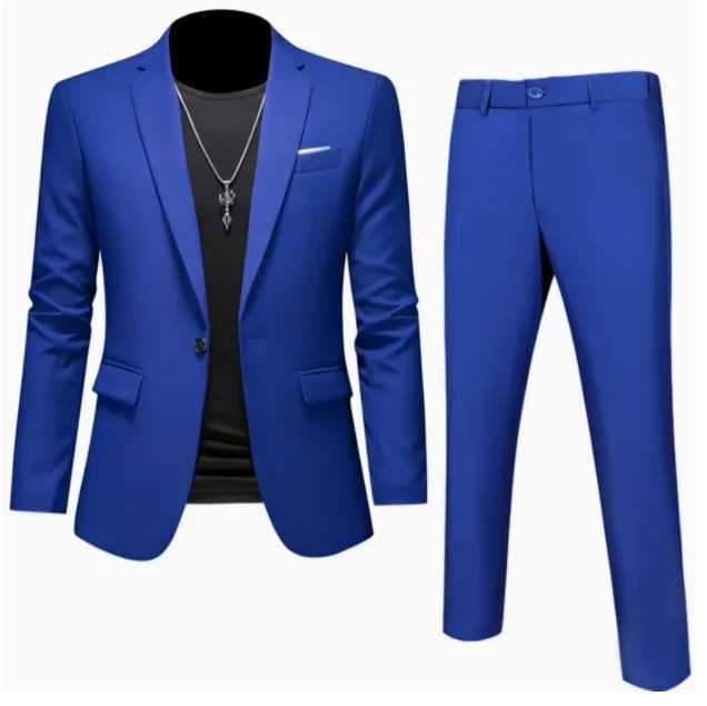 Blazer Men Suits Cardigan Outerwear Single Breasted Solid Blazers with Zipper Fly Ankle Length Pants Business Summer Pockets X250704
