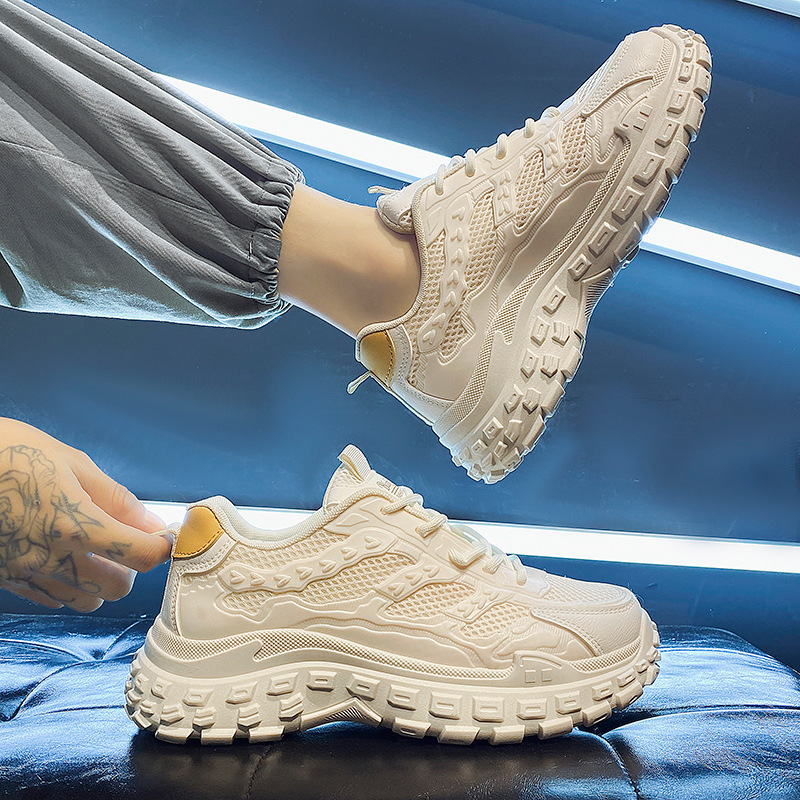 new hot Free shipping designer sneaker breathable versatile odor proof wear resistant mesh sports leisure thick soled teenage dad running shoes