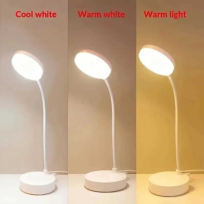 3-Level Dimmable Wireless LED Desk Lamp Touch Night Light USB Rechargeable Touch Lamp for Room Study Office XJ250703