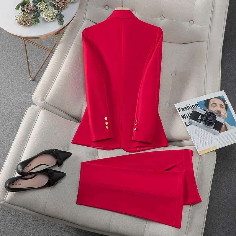 ZJYT Fashion Women Pant Suit 2 Piece Set Office Ladies Female Business Work Wear Formal Blazer Jacket and Trouser Set Outfit X250704