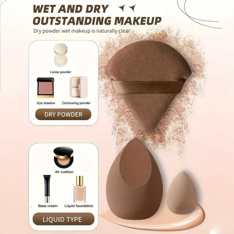 12/14Pcs Makeup Sponge Set Triangle Mini Blenders for Liquid Concealer Cover Blemishes/Spots 37 Effects All Skin Types 250625