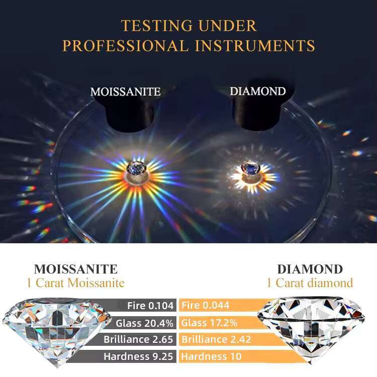 VVS D Moissanite Wedding Ring 18K Gold Plated Women Classic 925 Sterling Silver Engagement Ring Moissanite Diamond Wedding Ring