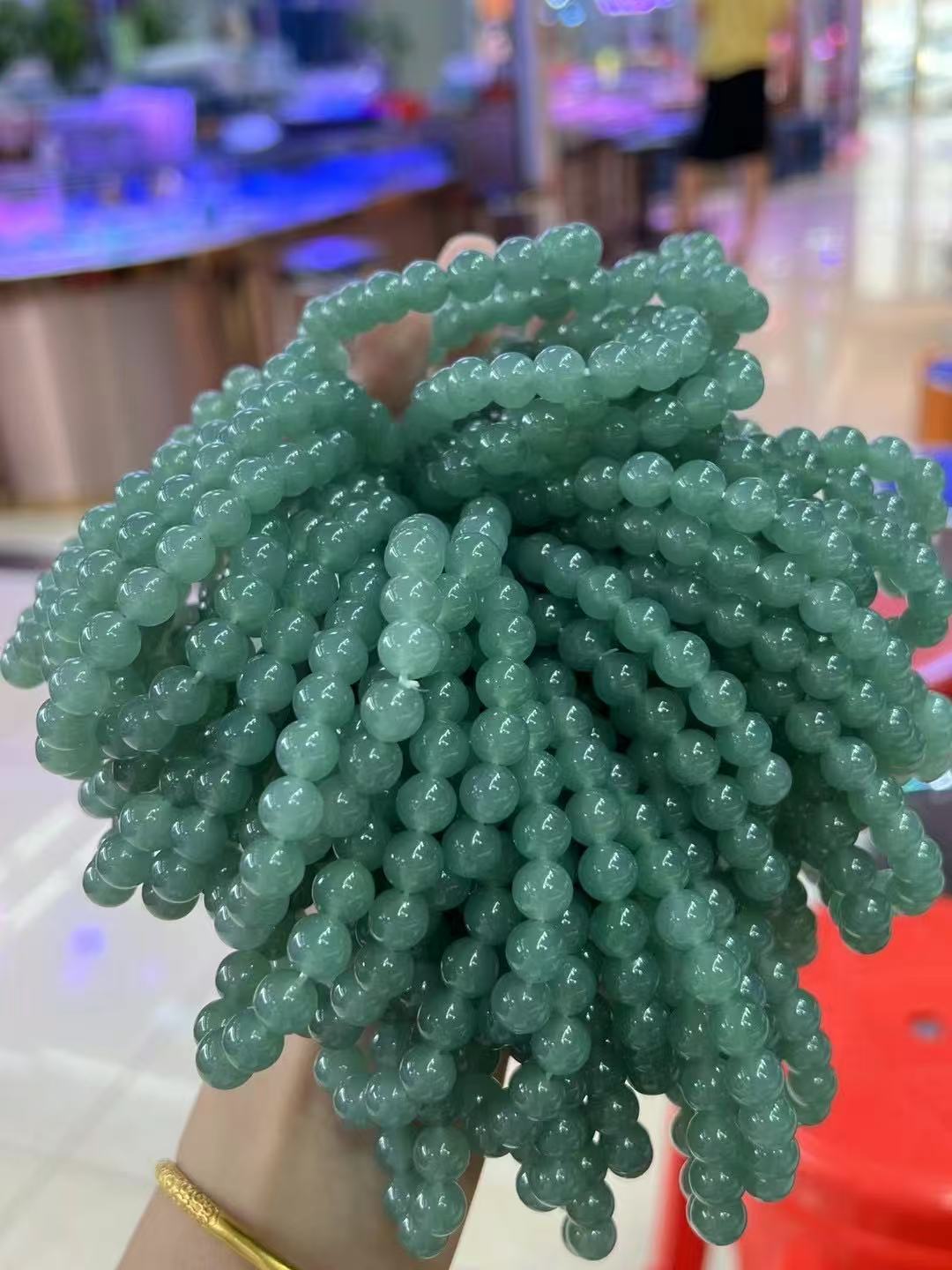 Natural Long Necklace Hetian Jade Bead Design Beautiful Classic