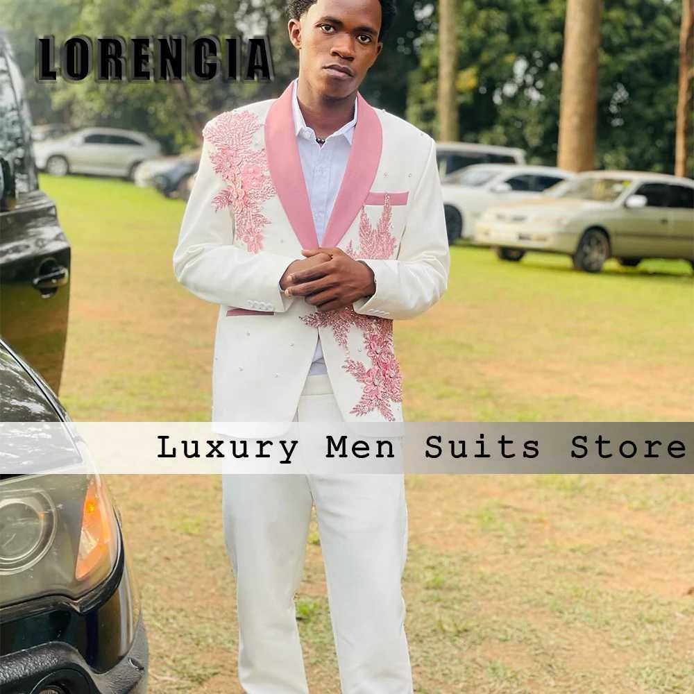 Leisure Crystal Applique Male Suits Shawl Collar 2 Pieces Wedding Party Outfits Customized Blazer Pants jaqueta masculina couro X250704