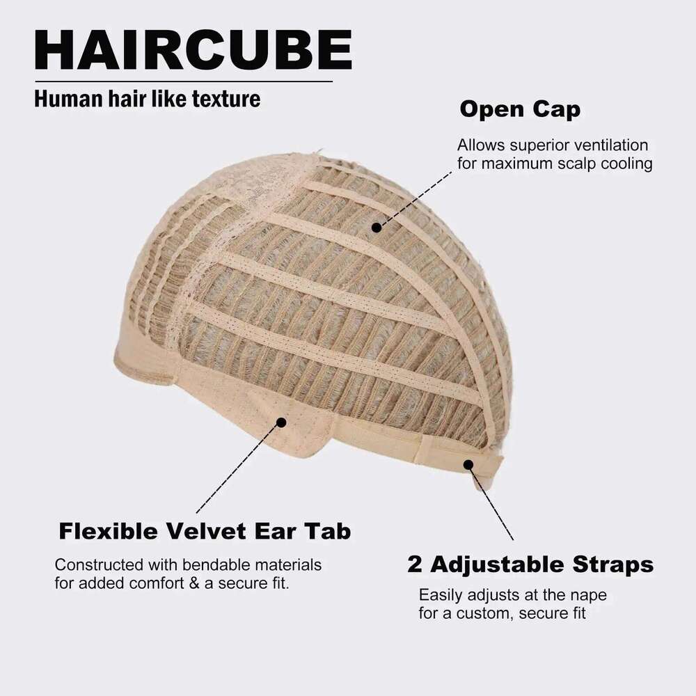 Short Pixie Cut Ash for Women with Bangs Blonde Natural Layered Blend Hair Kanekalon Human Hairs Like Texture Wigs