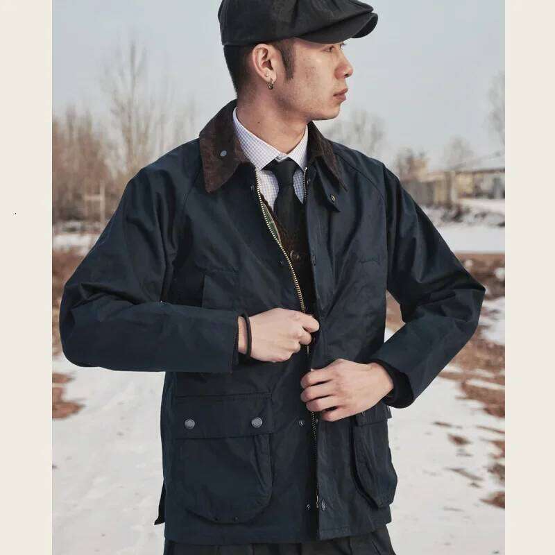 Gddqsdc English Vintage Hunting Wear Non-Wax Men's Spring Autumn Waterproof Windproof Working Jacket Bbra Duplicate 250701