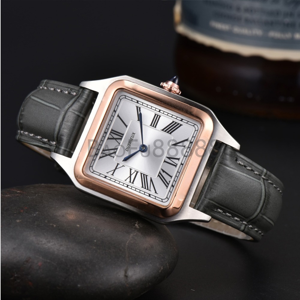 Top Sale Popular Luxury Watches for Men Women Quartz Wristwatch Leather Strap Automatic Date Daily Waterproof Fashion Male Square Dial Clocks for Gift Wholesale