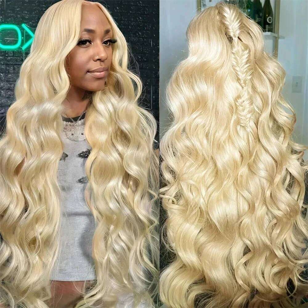 40 Inch Blonde Body 613 HD Frontal 13x6 Loose Wave Lace Front Human Hair Wigs For Women Brazilian Wet And Wavy Wig