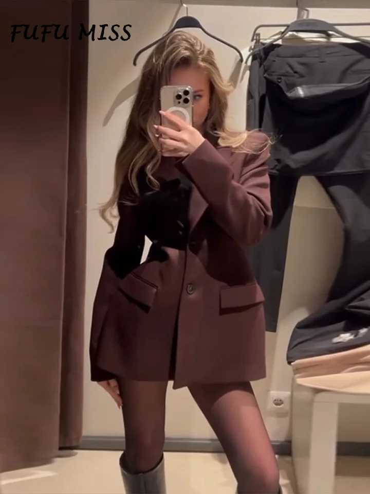 Vintage Suit Mini Skirt Sets Women Slim Blazers High Waist Above Kn A-line Skirts Set Spring Elegant Office Lady Outfits X250704
