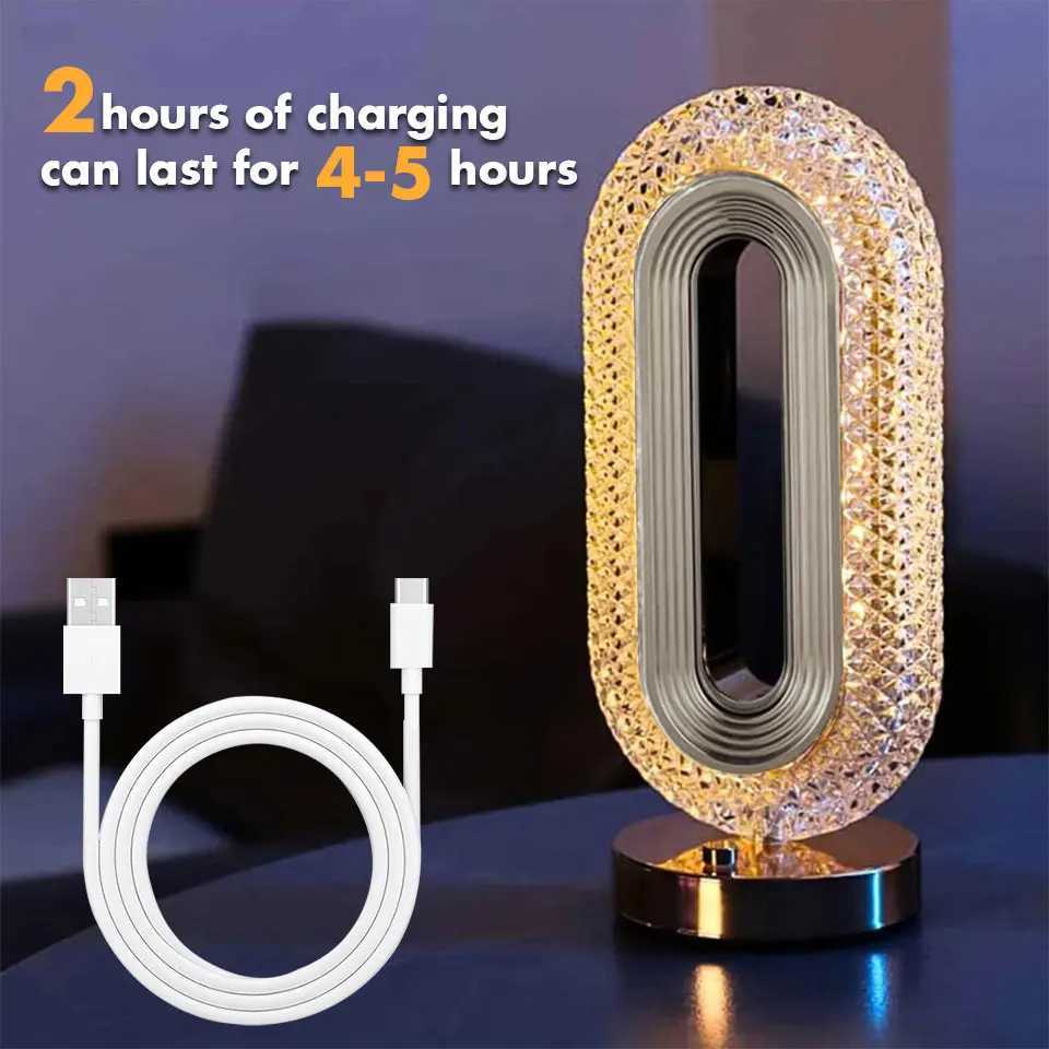 LED Table Lamp USB Charge Touch Switch Room Decoration Light Reading Light Office Desk Accessories LED Bedside Lamps Night Light XJ250703