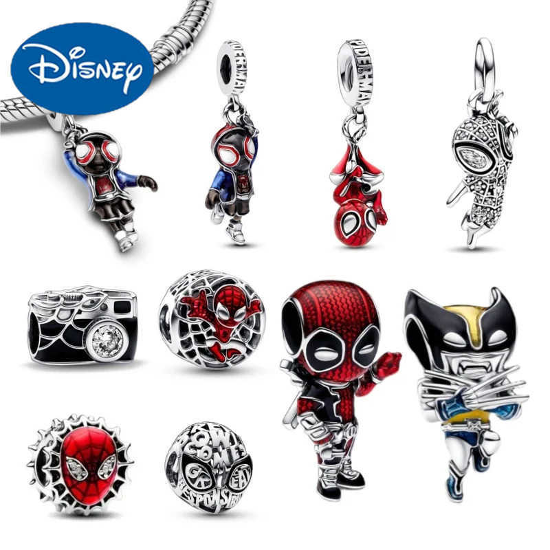 DISNEY 2025 New Spider-Man Series Bead Pendant Suitable for Women DIY Original Bracelet Charm Gift W20250704