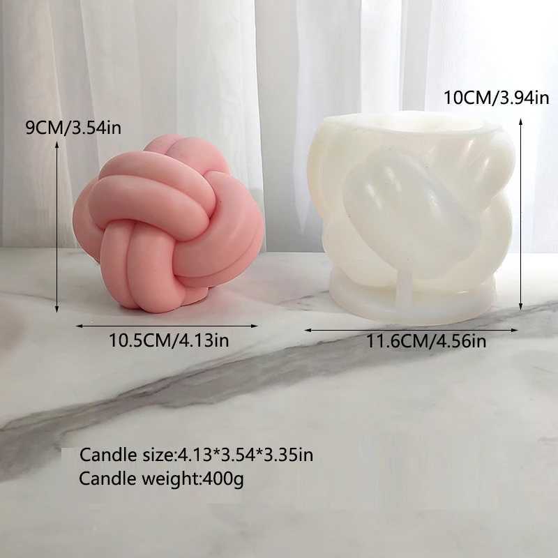3D Cute Knot Silicone Candle Mold Making Wool Ball Candle Mold Soap Gypsum Resin Products Home Luxury Decoration Handmade Gifts W250704