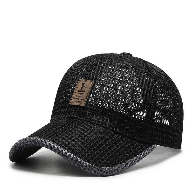 Summer Unisex Men fishing Baseball Caps Wen Breathable Mesh Snapback Hats Black Casual sport Hats Cap X250704