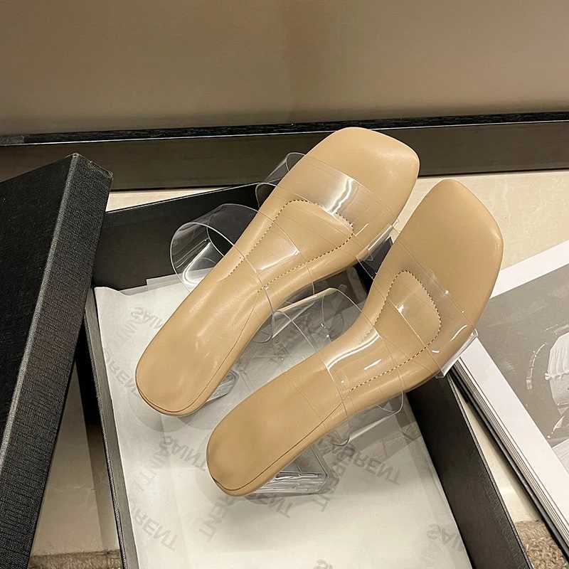 Summer Women Pumps Sandals PVC Jelly Slippers Open Toe High Heels Women Transparent Perspex Slippers Shoes Clear Heel Sandals W250704