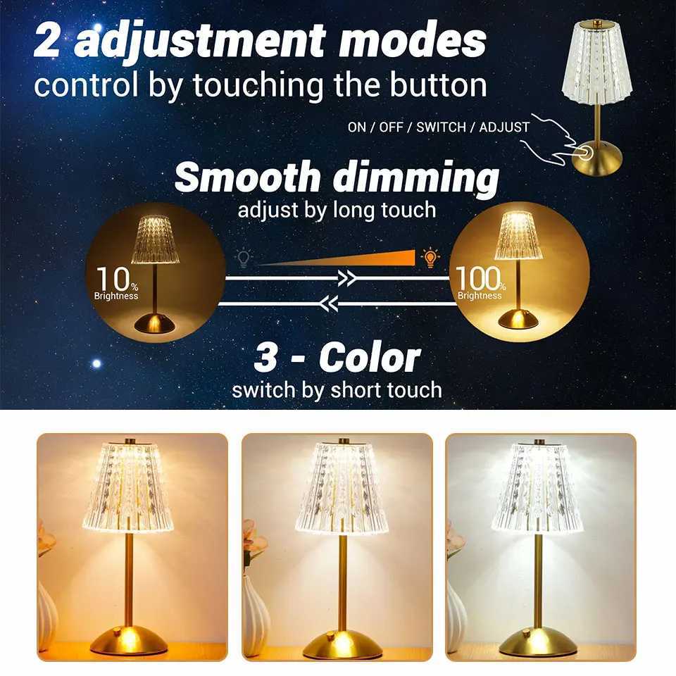 Rechargeable Light LED Table Lamps Touch Desk Lamp Wireless Night Light Restaurant Bar Desktop Mood Lighting Bar Decoration XJ250703