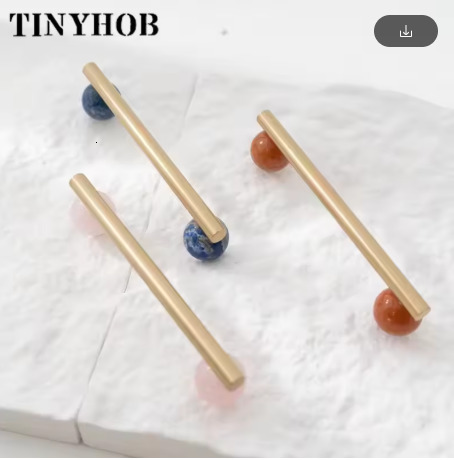 Art Handle/Natural Marble + Brass Knobs Nordic Handles Drawer Pulls Kitchen Cabinet Knobs and Handles Pink Furniture Hardware