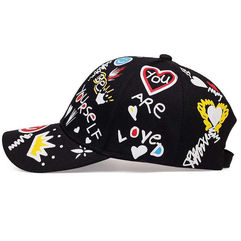 Letter printing graffiti hip hop baseball cap fashion outdoor couple universal wild sun hat sports casual caps dad hats X250704