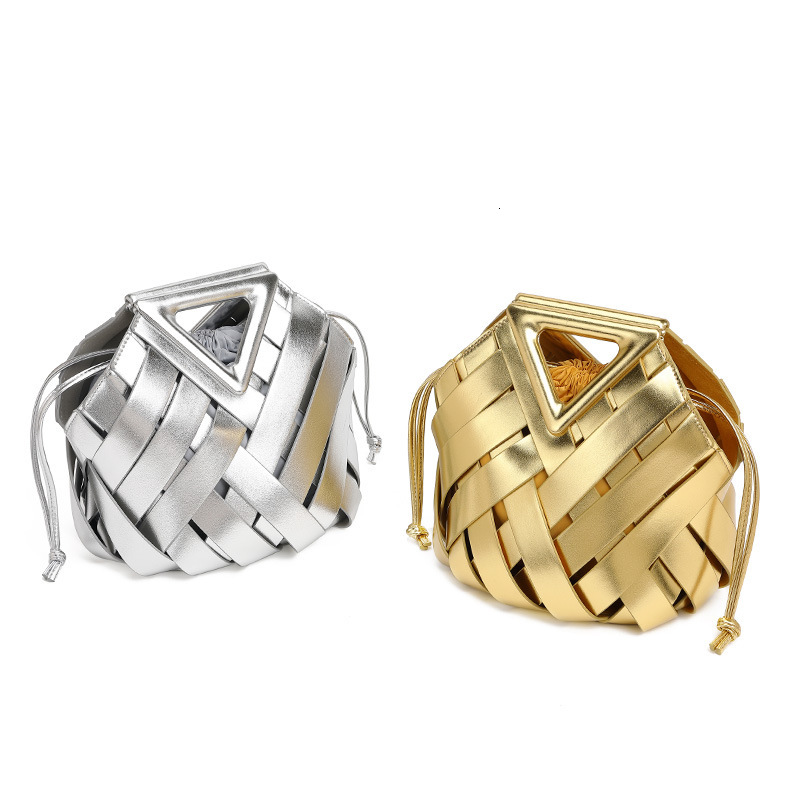 Free Shipping 2025 New Designer Bag Basket Bag With Magnetic Clasp Fashionable Women's Bag Triangle Woven Clip Bag Large Capacity Handheld Crossb