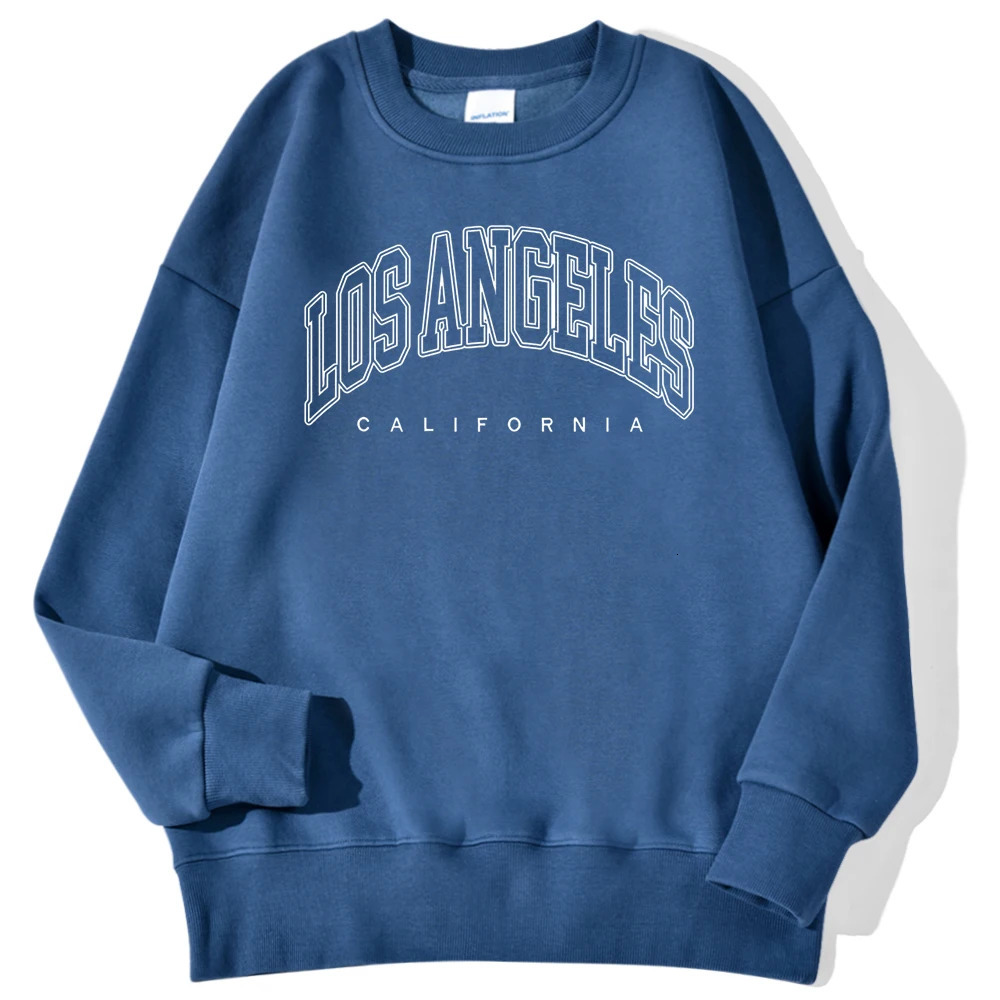 Los Angeles California Letter Print Sweatshirt For Men Fashion High Quality Hoodie Autumn Casual Pullover Simple Loose Clothes 250704