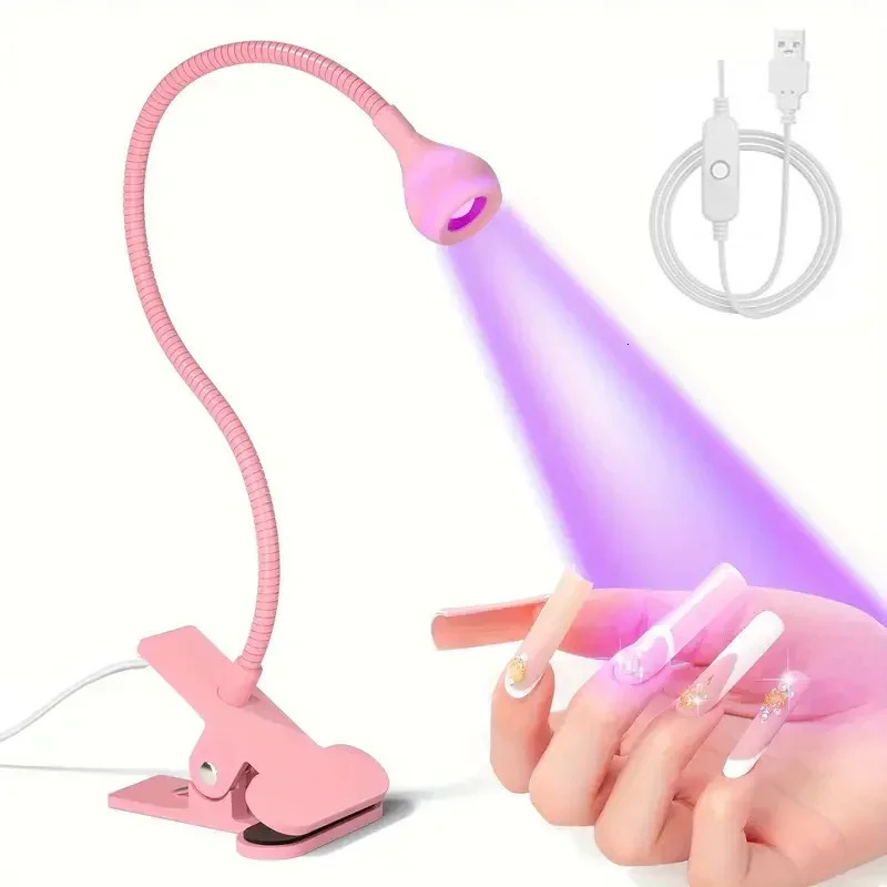 Nail Dryer Light UV Nail lamp 395nm Wavelength Clip-on Desk Mini USB For Gel Nails ongle Manicure Salon Tools 250627