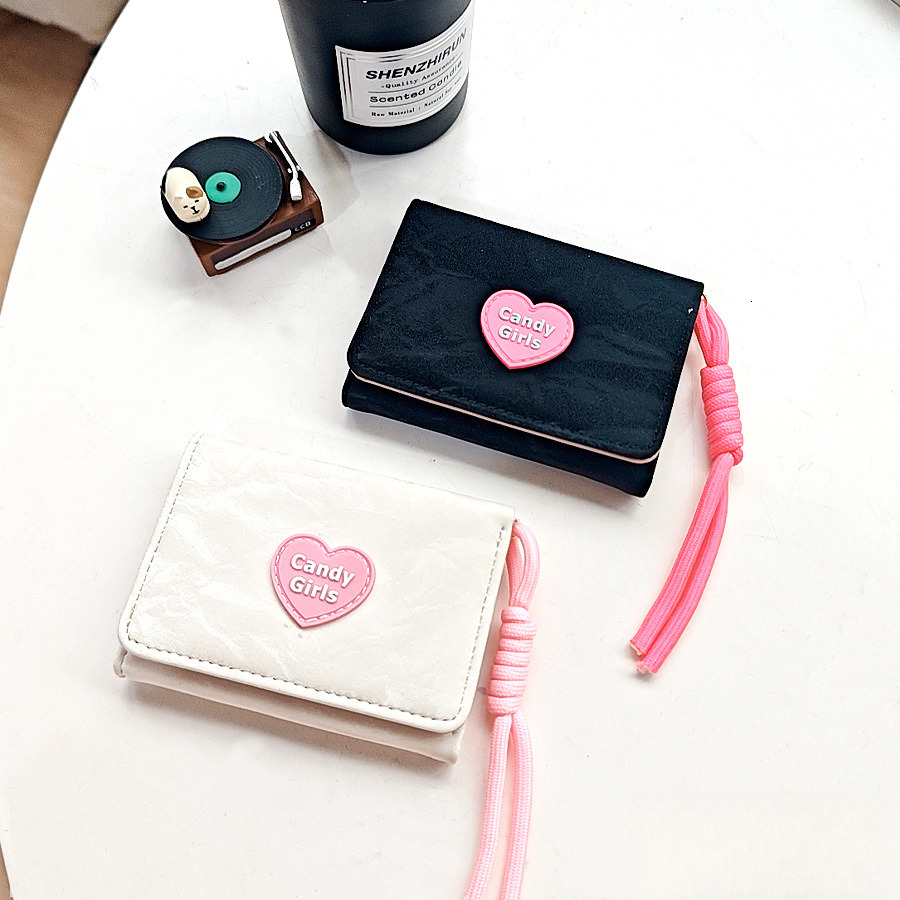 Free Shipping Designer Bag Trend New Style Small Chanel Women's Card Holder High-end PU Leather Short Coin Purse Wallet