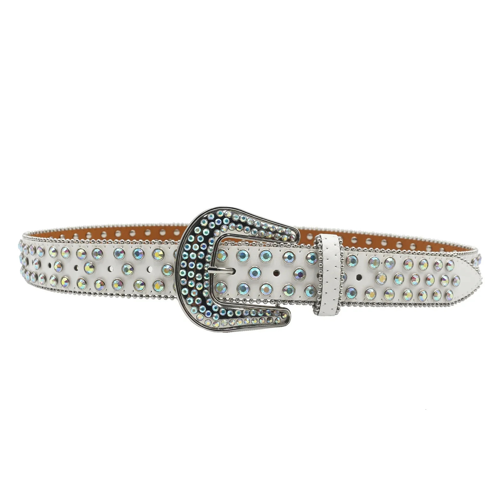 Men Women Western Cowboy With Diamond Bing Rhinestone Belt Disco E Girls For Jeans Punk Rock Crystal Studded Belt 250627