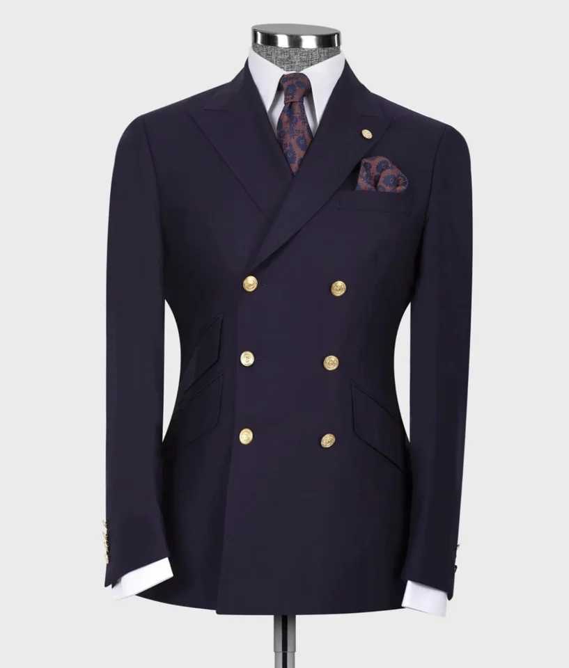 New Mens Suit Classic Slim Fit 2 Piece Wedding Groom Jacket/Double Breasted Best Man Tailor Suit (Jacket+Pants) X250704